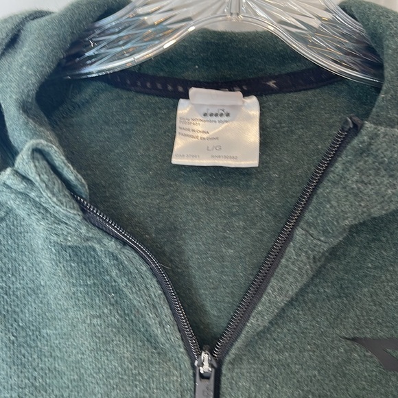 Diadora Sweatshirt, Full Zip, Zipper Pockets Size Youth L - Picture 3 of 3